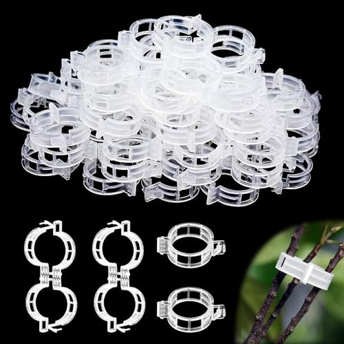 MisFun 300 Pcs Attache Tomate, Clips de Support pour Plantes, Clips Tomates Clips pour Plantes, Tuteurs pour Plantes Clips de Fixation Plantes Exterieur, Clips de Jardin Clips pour Grimpantes