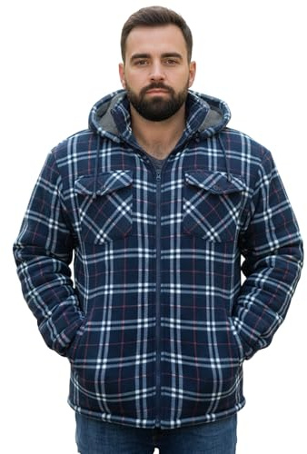 Game Technical Apparel Mens Richmond Sherpa Fleece Lined Thick Lumberjack Hooded Jacket