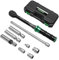 LLAVETOR 9-teiliges Zündkerzen Set, 3/8 Zoll 60 N.M Drehmomentschlüssel mit universeller Zündkerzenbuchse, 1/2, 1/4 Adapter und Verlängerungsstange