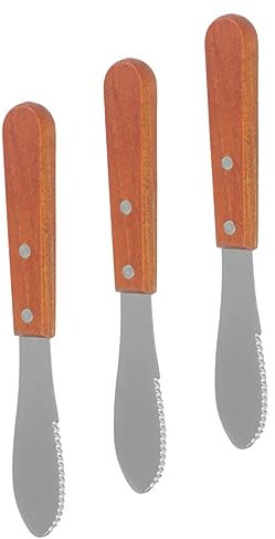 IMIKEYA Spatola Per Formaggio e 3 Pezzi in Acciaio Manico in Legno Utensile Da Cucina Per e Condimenti Per Feste e Cene Facile Da e