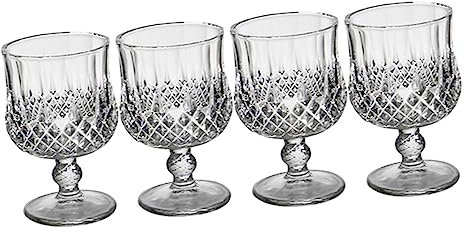 Mikikit Copa De Brandy De Cristal Elegante 4 Piezas Diseño Copas De Vino Para Cócteles y Champán Para Lavavajillas Adecuado Para Bodas y Fiestas
