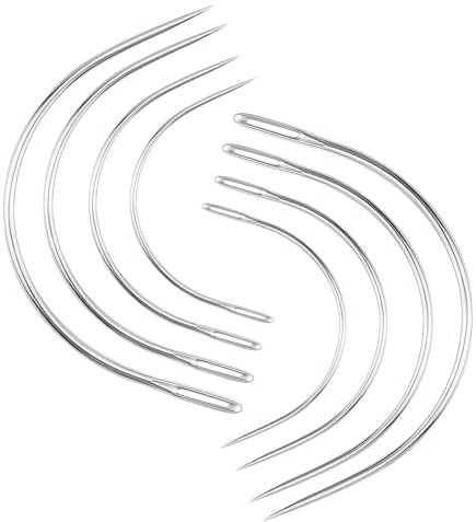 Desenda 8 PCS Curved Needle Set, Curved Needles for Hand Sewing