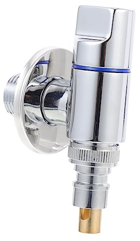 FUTUREORYY Valvola Di Intercettazione Per Lavatrice in Acciaio Inox, Rubinetto Mini Antiruggine Nucleo in Ceramica, Filettatura Lunga Per Impianti Idraulici Bagno