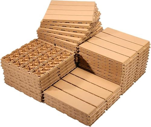 Piastrelle for terrazza ad Incastro for Esterni Terrazza for Esterni in plastica, Piastrelle for terrazza a Scatto quadrate Fai-da-Te for Patio Giardino Piscina for Esterni for Interni