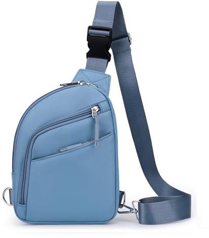 BIRDDIE Axelväska för kvinnor och män, stöldskydd RFID Crossbody axelväska, vattenavvisande Oxford-tyg, flera fickor, justerbar rem, för resor, pendling och daglig användning