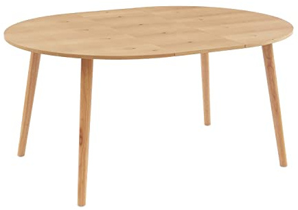 BAÏTA Table Extensible Oracle placage chêne 120 à 160cm