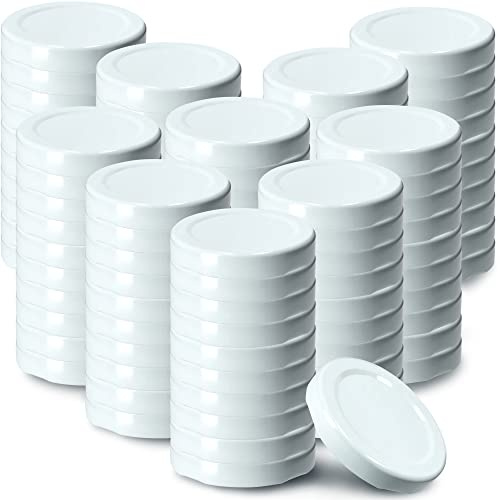 KADAX 100er Set Schraubdeckel TO43 für Gläser 43mm Weiß – Twist-Off Ersatzdeckel für 40ml Mini Gläser & Probiergläser, Luftdicht & Spülmaschinenfest