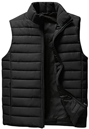 ORANDESIGNE Homme Doudoune sans Manche Gilet Ultra Légère Veste Manteau Parka Blouson Zippée Casual Chaud Manteau Matelassée Rembourrée