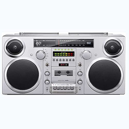 Retro CD Player, Cassette Boombox, With Bluetooth 5.0, AM/FM Radio, SD Slots - Enjoy Your Music Anywhere With Aux In, Headphone Jack, And USB/SD Conversion