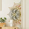 COVPAW Wandtattoo Wandaufkleber Mandala Gold Gelb Wohnzimmer Schlafzimmer Wandsticker Wandbild Boho Style Flur Yoga Wanddeko (Mandala B)