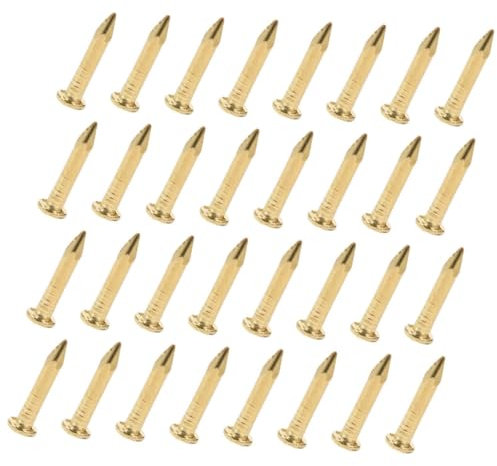 OSALADI 100pcs Copper Nails Round Head for Picture Frame Hanging Furniture Crafts Nails Strong Penetrating Power Adorable Semi-Circle Head Suitable for Carpentry Decoration and Artwork Making