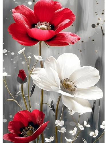 MXJSUA DIY 5D Fiori Diamond Painting Kit, Diamante Painting Kit, Diamond Painting Ricamo a Punto Croce Artigianale Per La Decorazione Della Parete Di Casa 30x40cm