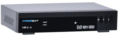 Receptor de satélite V8 X-Ⅱ DVB-S2X - Receptor de TV digital H.265 4K con sintonizador dual y WiFi integrado, HDMI 2.0 para satélite