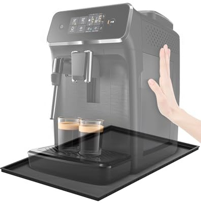 Silikonmatte Kaffeevollautomaten Unterlage Küchenmaschinen 48x29cm Silikonunterlage Kaffee Matte kompatibel mit De Longhi Magnifica Philips LatteGo - Rutschfest & Wasserdicht