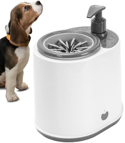 Generico Pulitore Elettrico per Zampe di Cani - Lavaartigli Portatile Automatico - Pulitore per Zampe con Setole Morbide E Serbatoio Sapone,Tuzlu Tatlı su Buz Balıkçılığı Acemiler İçin Aksesuar