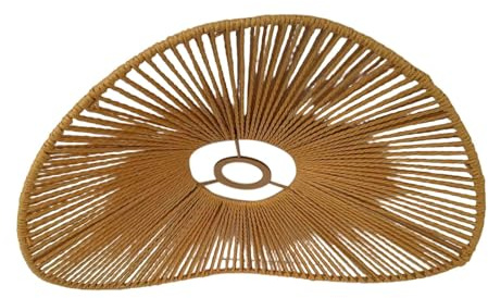 FewNvWa Paralume Rattan Con Una Robusta Struttura in Ferro, Diametro 30 Cm, Paralume Vintage Intrecciato a Mano per Lampadario Soffitto Lampada Da Tavolo Lampade Da Terra Pendenti