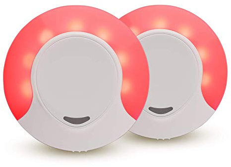 emagine A Sleep Aid Red Night Light Outlet Plug in with Dusk to Dawn Auto Sensor, Low Blue LED Promotes melatonin Production and Healthy Sleep, ON-Off-Auto Toggle, 2-Pack