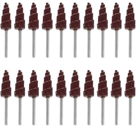 VILLCASE Roue À Lamelles Conique 20 Pièces Disques Abrasifs Pour Meulage Et Polissage Outils Rotatifs Avec Tige Pour Ponçage Précis Et Finition Professionnelle