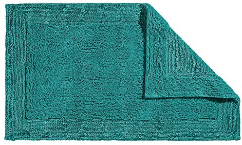 Erwin Müller Badematte, Badteppich Uni Serie Stuttgart - extra dick, hohe Saugfähigkeit, 100% Baumwolle - Größe 70x120 cm Petrol