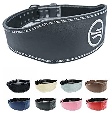 Weight-lifting Belt Gewichthebergürtel Kraftraining | Gym Gürtel Gewichtheben Powerlifting Belt für Kraftsport wie Deadlift, Kniebeugen und Body-Building | Fitness-Gürtel mit Polster, Schwarz-Basic L