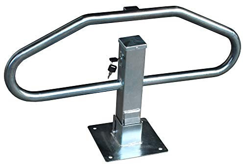 PAL | Barrera parking abatible manual con cerradura para bloqueo aparcamiento. Bolardo protección plegable para coche (1- Barrera)