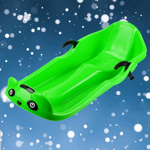 Children's Double Sled, Sled with Backrest, Plastic Sled, Double Armrest Brake Sled