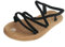 LKRSEEF Sandale Plage Pieds Larges The Drop Femme Confortables Perles Amovibles Randonnée Spartiates Sandales Femme Bohême Décontractées Sandales Orthopediques Femmes X02 Noir,39