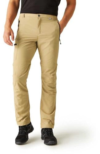 Regatta Men's Leesville II Zip off Walking Trousers, Pantaloni da Escursionismo Uomo, Oat,