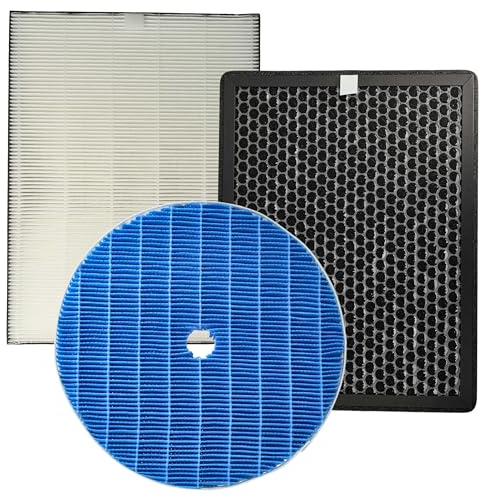 vhbw 3-teiliges Filter-Set kompatibel mit Philips AC3829/10 Luftreiniger - HEPA-Filter, Aktivkohlefilter, Befeuchtungselement