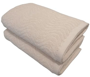 Maisonette Organic 100% Baumwolle Handtücher Set, (50x100 cm, 2er-Pack), Weiches und saugfähiges Gesicht- und Handtuch-Set für das Badezimmer & Kleine Gästehandtücher, Beige