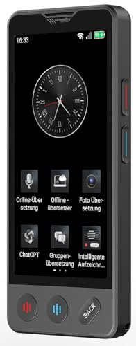simvalley MOBILE Übersetzer: Mobiler KI-Echtzeit-Sprachübersetzer mit 4G/LTE, 139 Sprachen, ChatGPT (Übersetzungsgerät, Sprach-Übersetzer, sprachubersetzer)