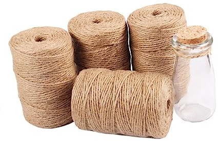 Uonlytech Cuerda De Natural 100m/2 Sisal Rafia De para Decoración Manualidades Cordel De para Jardinería Bricolaje