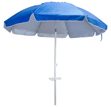 Ombrellone da Giardino Maiori Ø200 cm – Struttura in Alluminio, Telo Anti UV, Snodo Zincato, Stecche in Fibra di Vetro, Base a Trivella, Sacca con Tracolla