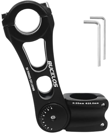 AEYINO Fahrradlenker Vorbau, Lenkererhöhung Fahrrad 25.4mm*130mm,Fahrradvorbau-Riser zur Winkelverstellung,Fahrrad Lenker Erhöhen für MTB
