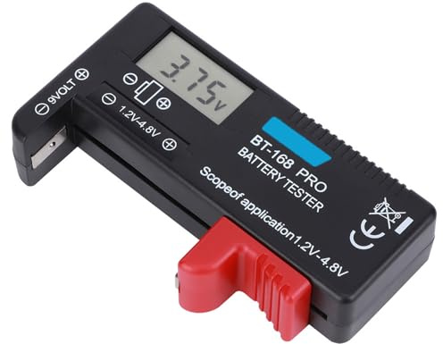 SENECESLI Digital Batteritestare Testar Effektivt Batterikapacitet för små Batterier Knappcell L736 CR2032 LR44 6F22 9V Bärbar för Resematerial ABS