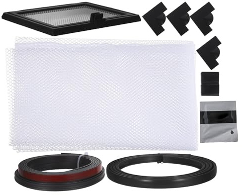 BATHVEVE Anti-jump Akvarienät med Matare Fönster Hållbar Fiskburen Toppduk i Finmaskigt Nät för Akvarium Transparent Täckning Förhindrar Fisk Ut och Bevarar Rent