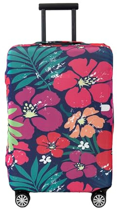 Periea Luggage Covers for Suitcases – Suitcase Cover – Premium Elasticated Material – Small, Medium, Large or Extra Large (Large, Bold Flowers)