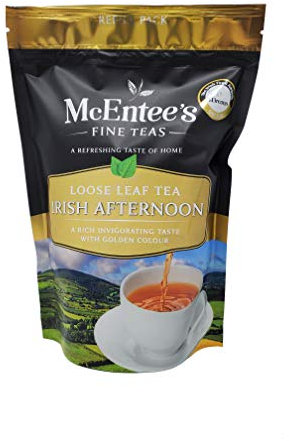 McEntee's Irish Afternoon Loose Tea - Bustina da 250g - Tè sfuso - Una miscela forte e saporita di tè neri sfusi provenienti da Ceylon, Kenya e Assam