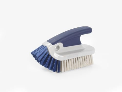 Beldray LA032791FEU7 Deep Clean Scrubbing Brush – Rengöringsborste med gummi non-halk handtag, vinkelborste för tackling i flera områden, hållbara borstar, precisionsrengöring, perfekt för grout och