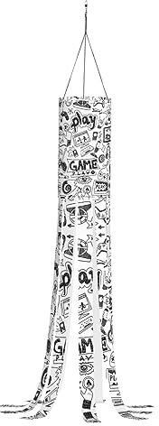 Manica a vento in stile monocromatico con stampa da gioco stagionale, per autunno inverno, Ringraziamento, all'aperto e fantasma manica a vento con palo