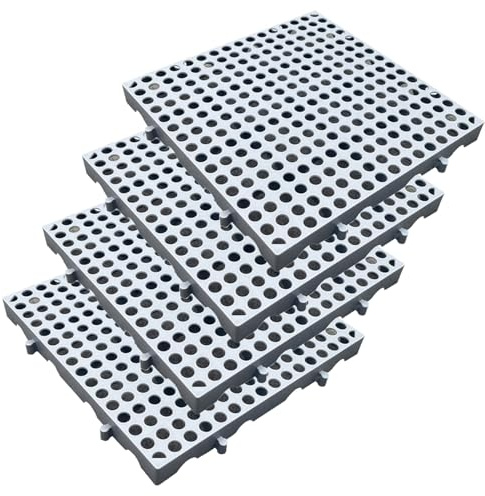 almohadilla de almacenamiento respirable, Paleta de plástico con ventilación, rejilla for palets de suelo transpirable, almohadilla de rejilla ligera for palets de almacenamiento en interiores y exter