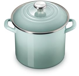 Le Creuset Enamel on Steel Traditional Stockpot, 8 qt., Sea Salt with Stainless Steel Knob
