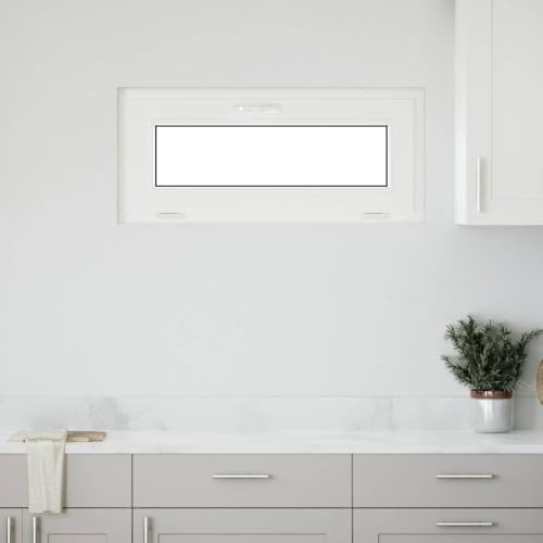 Källarfönster RISOR 90 x 40 cm PVC och glas vitt med lutningsfunktion, värmeskydd, ljudisolering, isoleringsglas, inbrottsskydd, ventilation och stabil ram