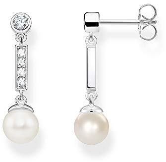 Thomas Sabo Damen Ohrringe Ohrstecker Perle 925 Sterling Silber H2092-167-14