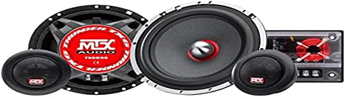 MTX TX665S Kit d'enceintes 16,5 cm 2 Voies 90 W RMS 4O châssis en Aluminium Tweeter en néodyme Bobine de dôme en Soie TSV Til