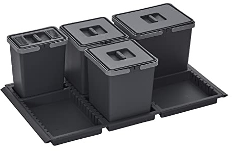 Soptunna Draw 15+10+6L Soptunna med lock sopsystem för utdrag bredd 90 cm från SOTECH
