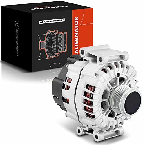 A-Premium Alternator Compatible with Audi A4 2013-2016, A5 2013-2014, A6 Quattro 2013-2015, allroad 2013-2016, L4 2.0L, 12V 180Amp CW 6-Groove Clutch Pulley, Replace# 06H903017D, 06H903017K