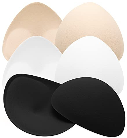 WLLHYF Triangle Bra Pads Inserts, Breathable Skin Color Removable Breast Padding Soft and Comfortable Breast Enhancers for Women Girls Any Cup Cover