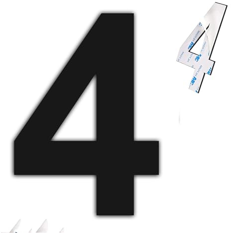 nanlyiau 3in/7.5cm numero civico esterno adesivo numeri civici numero numero civico esterno di acciaio in Solido Acciaio Inossidabile SUS304(3in4)