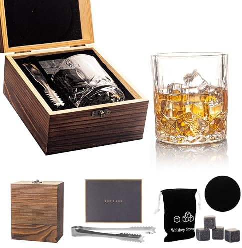 Ensemble cadeau de verres à whisky, cadeaux d'anniversaire pour hommes 30, 40, 50, 60, ensemble de verres à whisky pour anniversaire, Noël, cadeaux de Thanksgiving, Saint-Valentin, cadeaux du jour